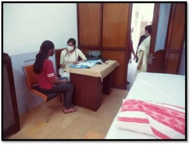 The Medical Unit with the Doctor attending to a Student