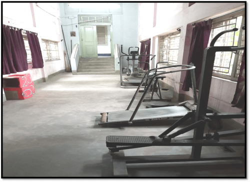 THE GYMNASIUM AT THE HOSTEL