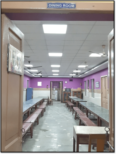 THE DINING HALL OF THE HOSTEL